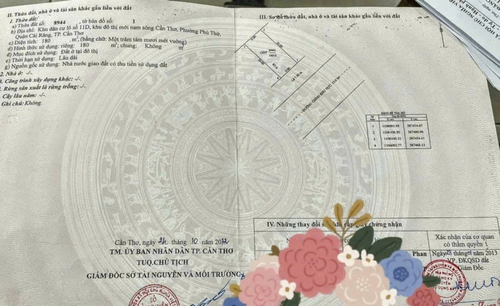 NỀN BIỆT THỰ ĐƯỜNG A1 (LỘ GIỚI 30M) – KHU LONG THỊNH – P. HƯNG PHÚ – TP. Cần Thơ